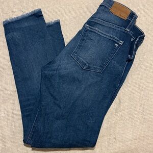 7 For All Mankind Dark Blue Straight Leg Jeans